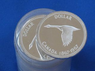 1967 Canada Centennial Commemorative Silver Dollar Proof - Like Coin B7002l photo