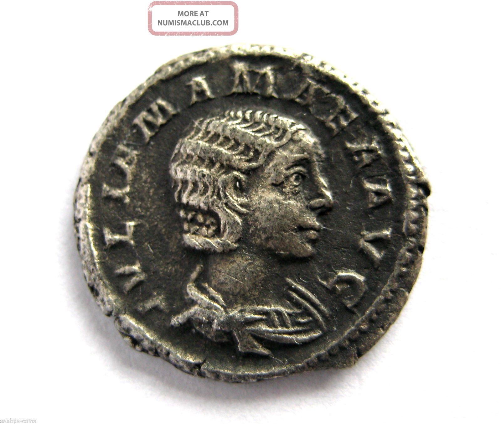 230 A.  D British Found Julia Mamaea Roman Period Imperial Silver Denarius Coin.  Vf Coins: Ancient photo