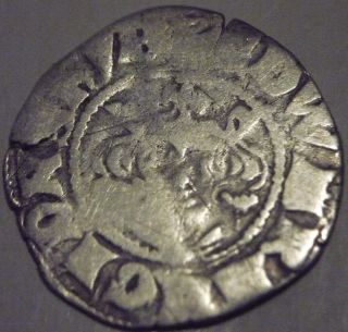 1307 - 1327 England Edward 2nd Hammered Silver Penny - Canterbury photo