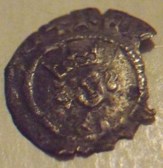 1434 - 1445 England Henry 6th Hammered Silver 1/2 Half Penny - Leaf Issue - London photo