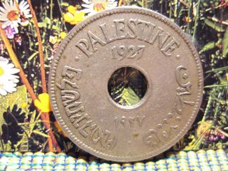 Palestine 1927 - 10 Mils Coppernickel Coin 