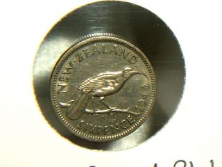 Zealand 6 Pence,  1948 - Great Coin - See Pictures photo
