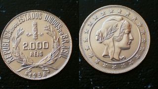 Brazil / 2000 Reis - 1934 / Silver Coin photo