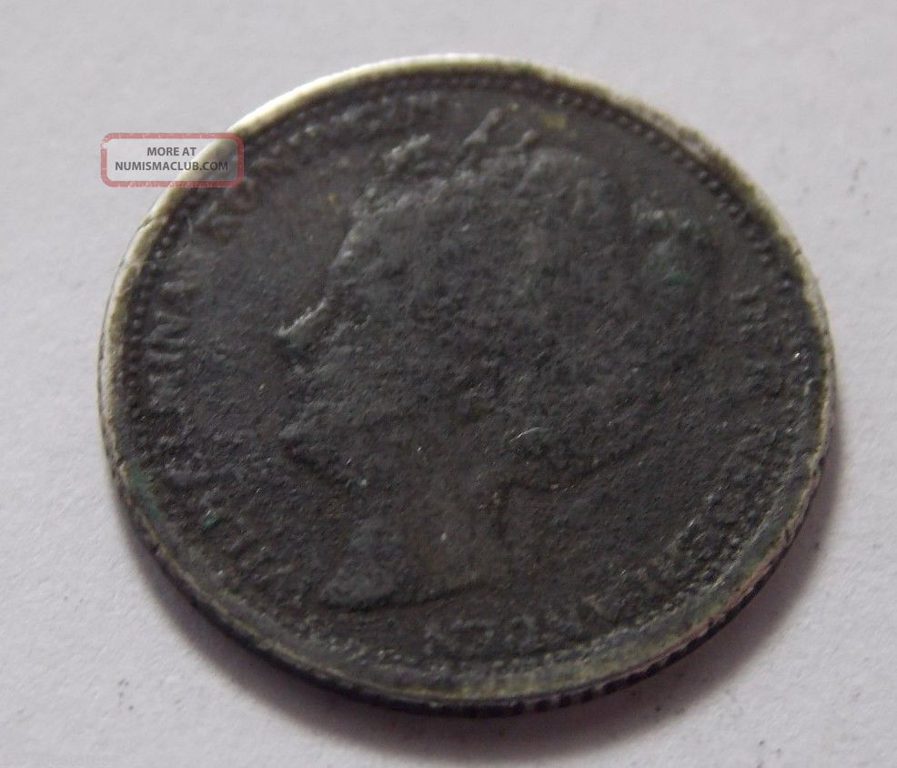 1905 Netherlands Silver 10¢ Cent Coin - Better Date