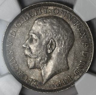 1916 Ngc Au 58 Florin (king George V) Sterling Silver (wwi) Great Britain Coin photo