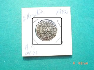 Angola - 2 Macutas 1762 Silver Coin D.  JosÉ - Very Rare photo