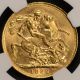 1922 P Australia Sovereign Gold Coin Perth Mark Ngc Ms62 Australia photo 2