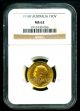 1918 P Australia G V Gold Coin Sovereign Ngc Cert Ms 62 V.  Fine Luster Coins: World photo 3