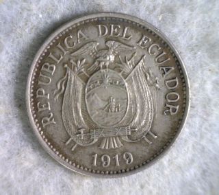 Ecuador 5 Centavos 1919 Very Fine Coin (cyber 557) photo