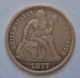 Love Token Wlw On A 1877 Us Seated Liberty 10 Cents / Dime Coin Exonumia photo 1