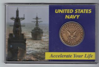 U.  S.  Navy Token In Hard Plastic Case - Accelerate Your Life photo