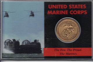 U.  S.  Marine Corps Token In Hard Plastic Case - The Few,  The Proud,  The Marines photo