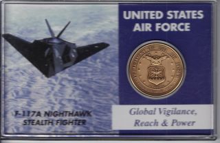 U.  S.  Air Force Token In Hard Plastic Case - Global Vigilance,  Reach & Power photo