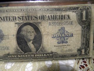 1923 Silver Certificate. . .  Usa One Dollar. . .  Large Size. . .  Circulated. . . photo