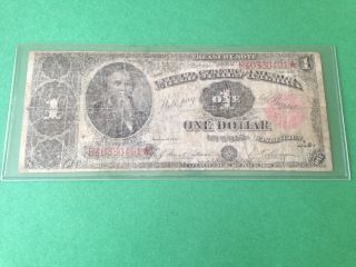 Still Crisp 1891 Large Size $1 Us Treasury Note Very Rare Note photo