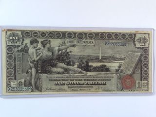 1896 $1 Educational Silver Certificate Fr.  224 Vf / Xf photo