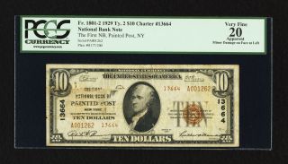 $10 1929 Painted Post York Ny National Currency Bank Note Bill 13664 photo