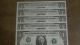1977 - 5 - Consective Serial Numbers One Dollar Bills Small Size Notes photo 6