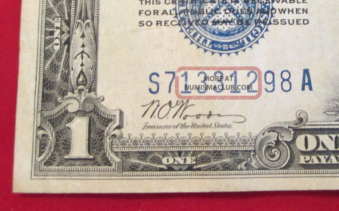 $1 One Dollar 1928a Silver Certificate Funny Back