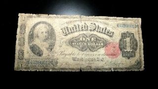 Rare $1 Series Of 1891 Red Seal Martha Washington Silver Certificate 4 photo