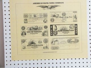 American Banknote Co.  - Plate Reprint Of Antebellum Currency Cond. photo