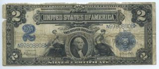1899 $2 Silver Certificate Two Dollars Washington photo