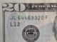 Error 20 Dollar Bill Serial Number Blotched Paper Money: US photo 1