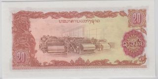Lao - Bank Of The Lao Pdr 1979 Nd; 1988 Issue 20 Kip - Pick 28 photo