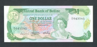 Belize,  Top Unc 1 Dollar 1983 (p43) Portrait Of Qeii - Banknote photo