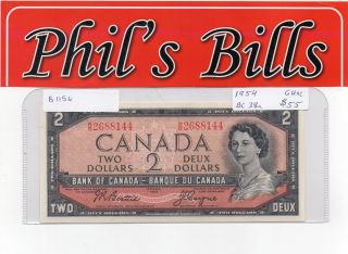 1954 Canada $2 Bc - 38a Gem Unc S :w/b2688144 $55 B1156 photo
