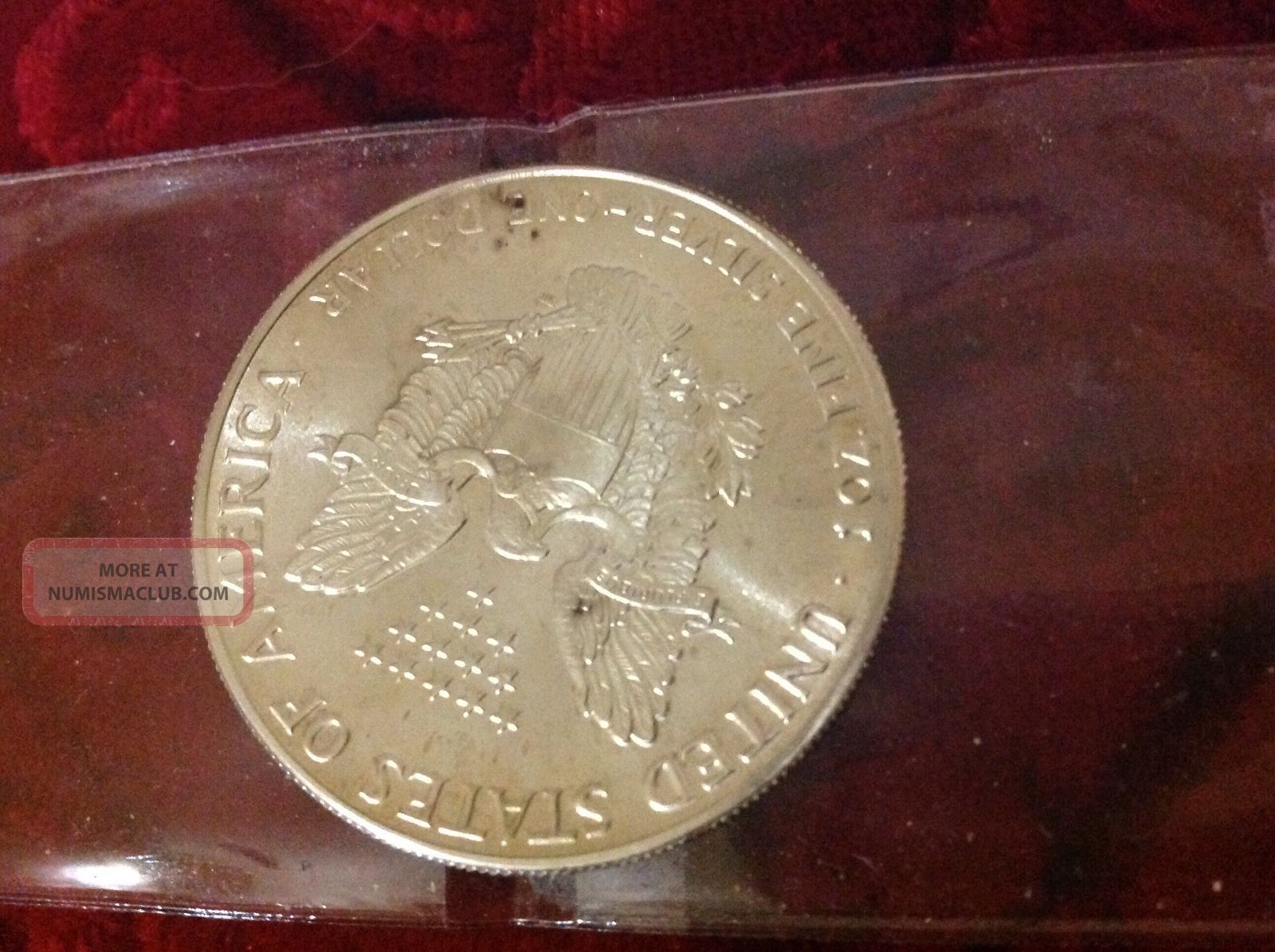 1986american Silver Eagle 1 Troy Ounce. 999 Fine Silver