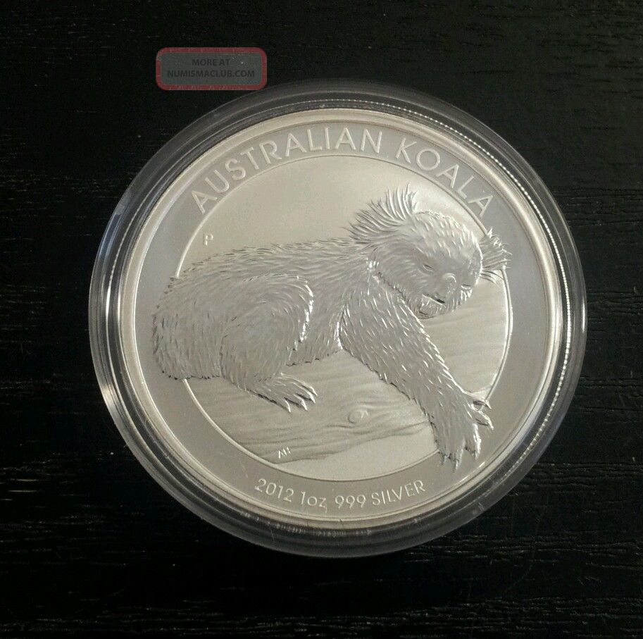 2012 Australian Koala 1 Oz .9999 Silver Bullion Coin - Perth Mint, Proof-Like, In Capsule