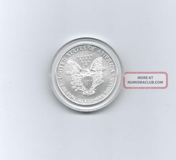 1999 Colorized American Eagle Silver 1oz & $1, Unc