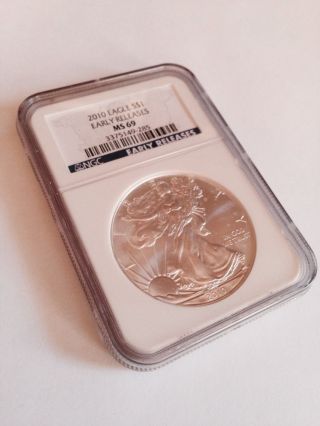 2010 American Eagle $1 Ms 69 Ngc Early Releases photo
