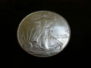 1996 American Silver Eagle Dollar (key Date) 1oz Sulver Unc.  Slg200 photo