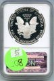 2005 - W Ngc Pf 69 Ultra Cameo American Eagle Silver Proof Dollar - S1s Ks09 Silver photo 1