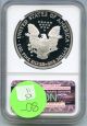 2006 - W Ngc Pf 69 Ultra Cameo American Eagle Silver Proof Dollar - S1s Ks11 Silver photo 1