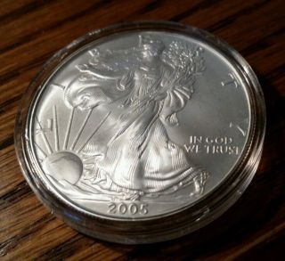2005 1 Oz Silver American Eagle (brilliant Uncirculated) photo