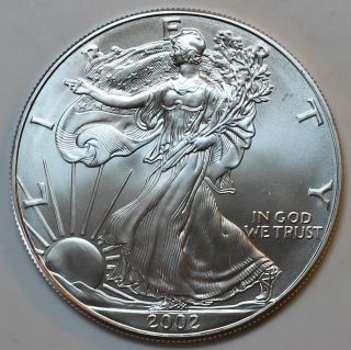 2002 $1 Silver American Eagle,  (j225) photo