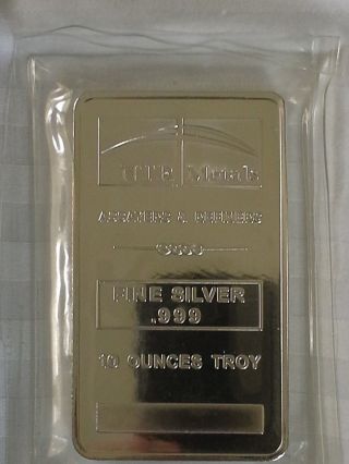 10 Oz Ntr Metals Silver Bullion Bar (factory) photo