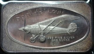 1 Troy Ounce 999 Fine Silver - Spirit Of St.  Louis  1348 photo