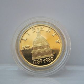 U.  S.  Fine Gold $5 Half Eagle Coin - Congress Bicentennial Commem - photo