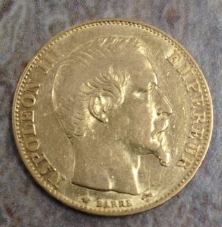 1855 Bb 20 Gold Francs 