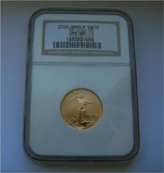 2000 $10 Gold Eagle Ngc Ms 69 photo