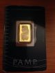 Pamp Suisse 5 Gram 999,  9 Pure 24 Karat Gold Bar (in Assay) 2nd Day Shiping Gold photo 2