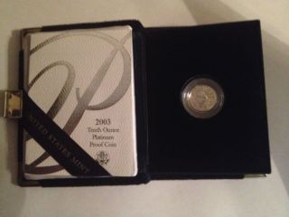 2003 American Eagle 1/10 Oz Platinum Coin Proof photo