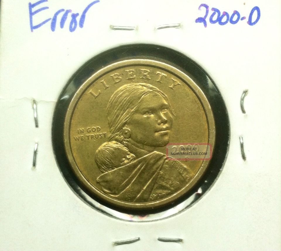 2000 - D Sacagawea Gold Dollar - Error - Double - Die Rare??? S&h