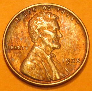 (( (1935 Copper Penny)) ) photo