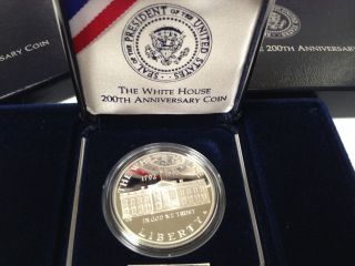 1992 White House 200th Anniversary Proof Silver Dollar photo