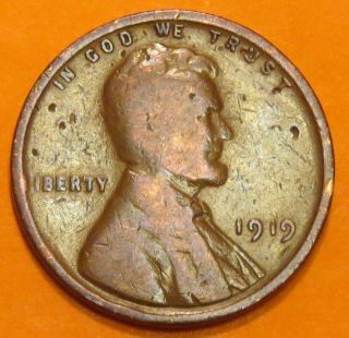 (( (1919 P Copper Penny)) ) photo